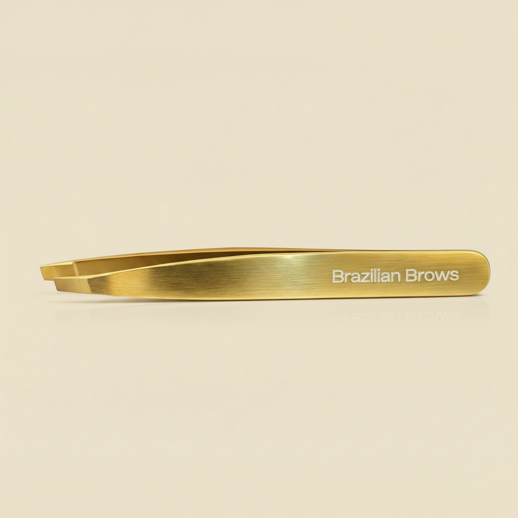 Gold eyebrow tweezers Brazilian Brows