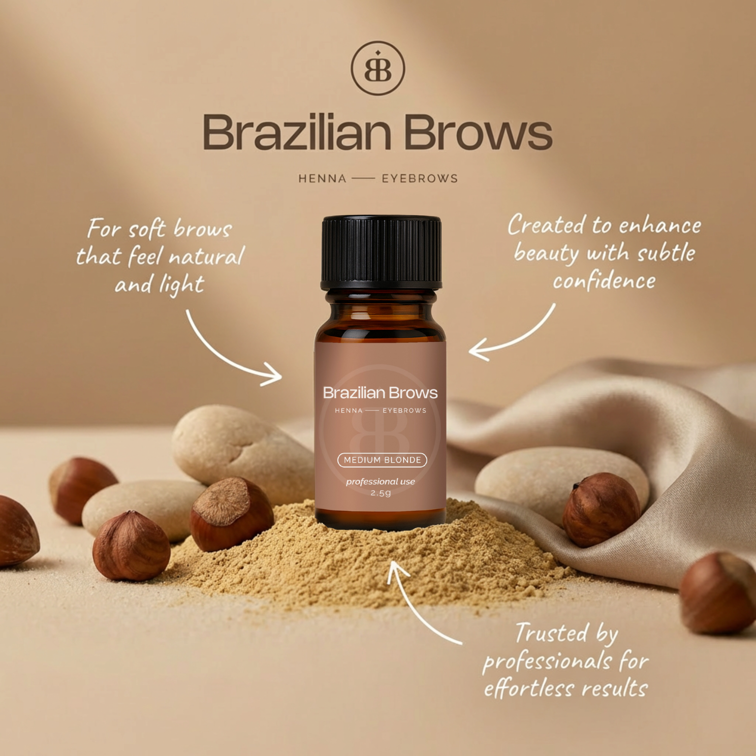 Brazilian Brows - Augenbrauen Henna - Medium Blonde